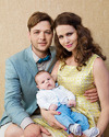 Актриса Наталья Лесниковская с семьей для журнала "Счастливые родители"